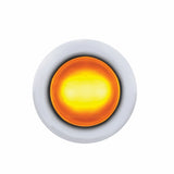 Peterbilt Stainless Front Air Cleaner Bracket w/ Twenty Two 3 LED Dual Function Mini Diamond Lights & Stainless Bezels - Amber LED/Amber Lens