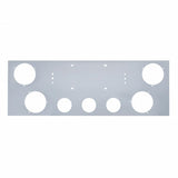 Stainless Rear Center Panel - Four 4" & Three 2 1/2" Light Cutouts
