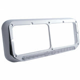 14 LED Dual Headlight Bezel - Amber LED/Clear Lens