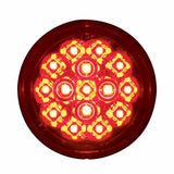 15 LED 2 3/8" Dual Function Harley Signal Light - Red LED/Red Lens