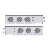 2-1/2" Bolt Pattern Spring Loaded Rear Bar w/6X Competition Series 7 Red LED 4" Light -Clear Lens