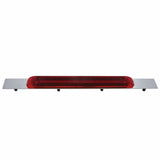 Chrome Top Mud Flap Plate w/ 19 LED 17" Light Bar - Red LED/Red Lens