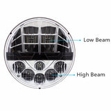 High Power LED 7" Headlight with Polycarbonate Lens & Housing