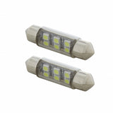 6-SMD High Power LED 6418 / 6461 36 mm Light Bulb - White (2 Pack)