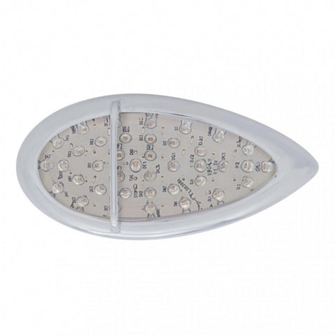 39 LED "Teardrop" Turn Signal Light (Flush Mount) - Amber LED/Clear Lens