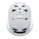 1/2" x 1" Chrome Plastic Skull Nut Cover - Push-On (10 Pack)