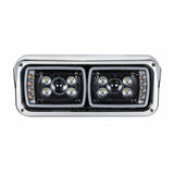 10 High Power LED "Blackout" Projection Headlight w/LED Turn Signal & Position Light Bar