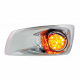 LED Kenworth T660 Dual Function Bumper Light w/ Visor - Watermelon Style w/ Amber Lens