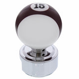 Pool Ball Shift Knob Number "15" For 13/15/18 Speed Eaton Style Shifters