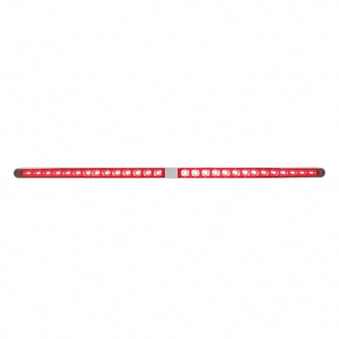 Dual 14 LED 12" Light Bars w/ Bezel - Red LED/Red Lens