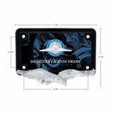 Chrome/Black Eagle Motorcycle License Plate Frame