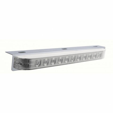 17 5/16" Stainless Light Bracket w/ 11 LED 17" Light Bar - Red LED/Clear Lens