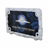 Chrome Flame Motorcycle License Plate Frame