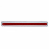 Stainless Light Bracket w/ 14 LED 12" Sequential Light Bar (Left to Right) - Red LED/Red Lens