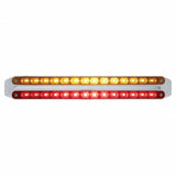 Dual 14 LED 12" Light Bars - Amber & Red LED/Amber & Red Lens