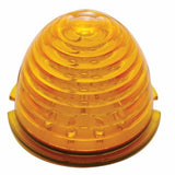 Peterbilt Stainless Front Air Cleaner Bracket w/ Eight 17 LED Beehive Lights & Stainless Bezels - Amber LED/Amber Lens