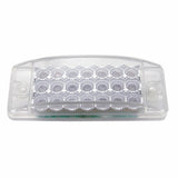 21 LED Rectangular Clearance/Marker Light - Amber LED/Clear Lens