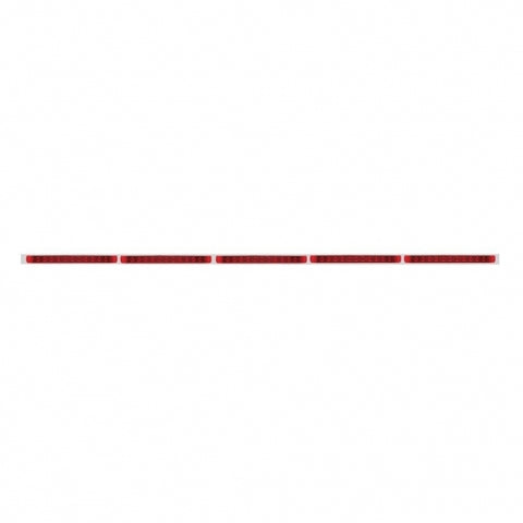 94" Stainless Light Bracket w/ Five 11 LED 17" Light Bars - Red LED/Red Lens