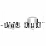 Chrome Dome Axle Cover Combo Kit W/ 33mm Thread-On Cylinder Nut Cover