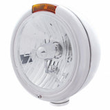 Chrome Classic Headlight Crystal H4 Bulb & Turn Signal - Amber Lens