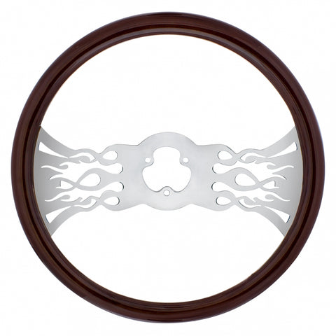 18" Wood Steering Wheel - Inferno