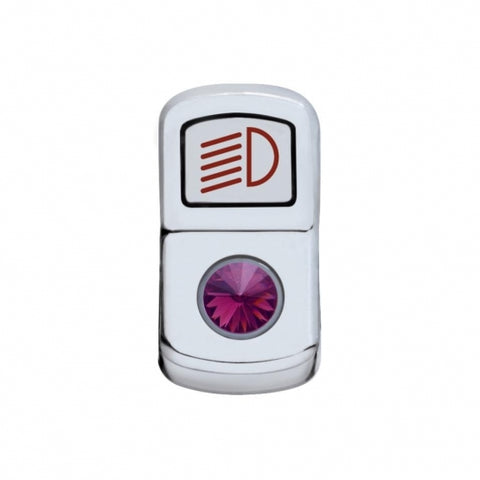 "Headlight" Rocker Switch Cover - Purple Diamond