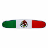 Chrome Die Cast Mexico Flag Emblem