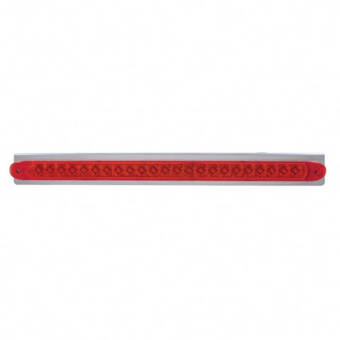 17 5/16" Stainless Light Bracket w/ 23 LED 17 1/4" Light Bar - Red LED/Red Lens