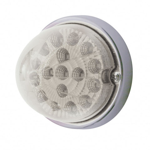 17 LED Dual Function Watermelon Reflector Flush Mount Kit - Amber LED/Clear Lens