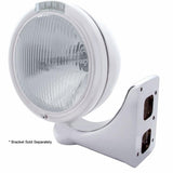 Stainless Steel Classic Headlight H4 Bulb & LED Turn Signal - Clear Lens