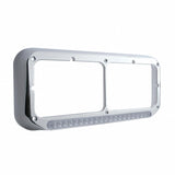 Sequential LED Dual Headlight Bezel (Passenger) - Amber LED/Clear Lens