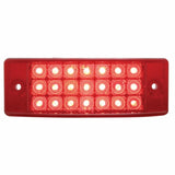 21 LED Rectangular Clearance/Marker - Red LED/Red Lens
