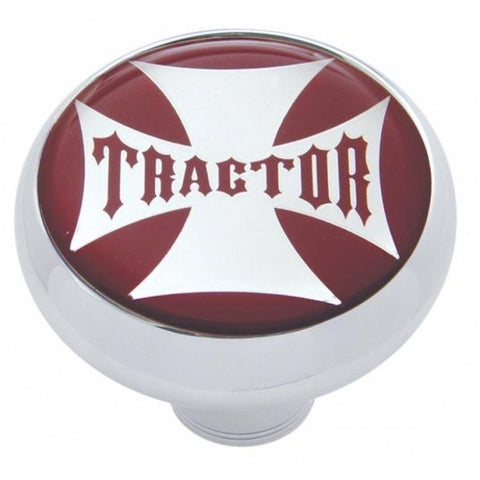 "Tractor" Deluxe  Air Valve Knob - Red Maltese Cross Sticker