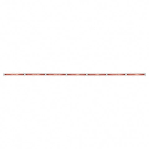 94" Stainless Light Bracket w/ Seven 14 LED 12" Light Bars - Red LED/Red Lens