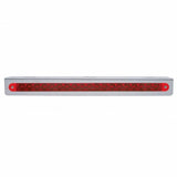 Stainless Steel Light Bracket 19 LED 12" Light Bar x 1 - Red LED/Red Lens