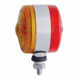 30 LED 3" Dual Function Double Face Light - Amber & Red LED/Amber & Red Lens