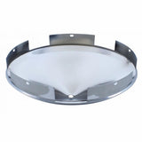 5 Even Notched Chrome Front Hub Cap w/ Iron Cross Spinner - 1" Lip