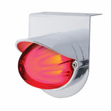 Stainless Light Bracket w/ 9 LED Dual Function "GLO" Watermelon Light & Visor - Red LED/Red Lens