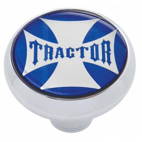 "Tractor" Deluxe  Air Valve Knob - Blue Maltese Cross Sticker