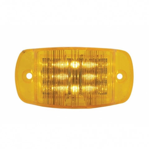 14 LED Rectangular Clearance/Marker Light - Amber LED/Amber Lens