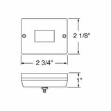 Rectangular Clearance Marker w/ Reflex Lens - Amber