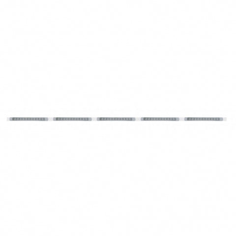 94" Stainless Light Bracket w/ Five 11 LED 17" Light Bars & Bezels - Amber LED/Clear Lens