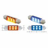 6-SMD High Power LED 6418 / 6461 36 mm Light Bulb - Amber (2 Pack)