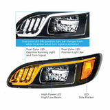 Blackout High Power LED Headlight w/LED Turn, Position, & DRL For 2008+ PB 386/387