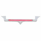 Kenworth Chrome Hood Emblem w/ 24 LED GLO Light Bar - Red LED/Clear Lens