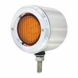 Stainless 2 1/2" Double Face Light w/ 13 LED 2 1/2" Lights & Bezels - Amber & Red LED/Amber & Red Lens