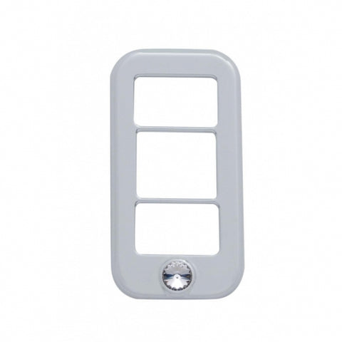 Freightliner Rocker Switch Cover w/ 3 Openings - Clear Diamond