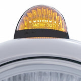 Black Guide 682-C Headlight H4 w/ Amber LED & Dual Mode LED Signal - Amber Lens