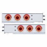 430 Stainless Spring Loaded Rear Light Bar w/ Six 4" Round LED "Mirage" Lights - 2 1/2" Bolt Pattern