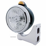 Black Guide 682-C Headlight Crystal H4 & Dual Mode LED Signal - Amber Lens